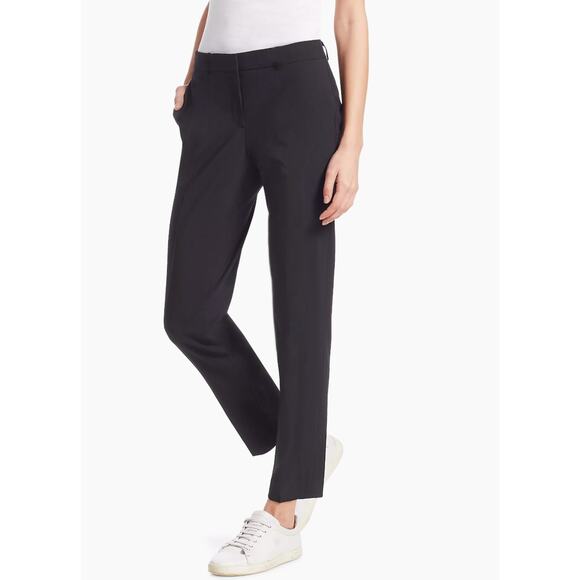 Theory Black Perform Tech Classic Skinny Leg Trouser Pants 8 - Picture 1 of 13
